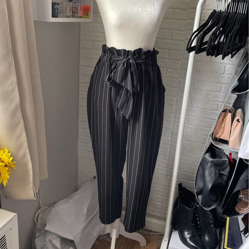 Self tie waist pants